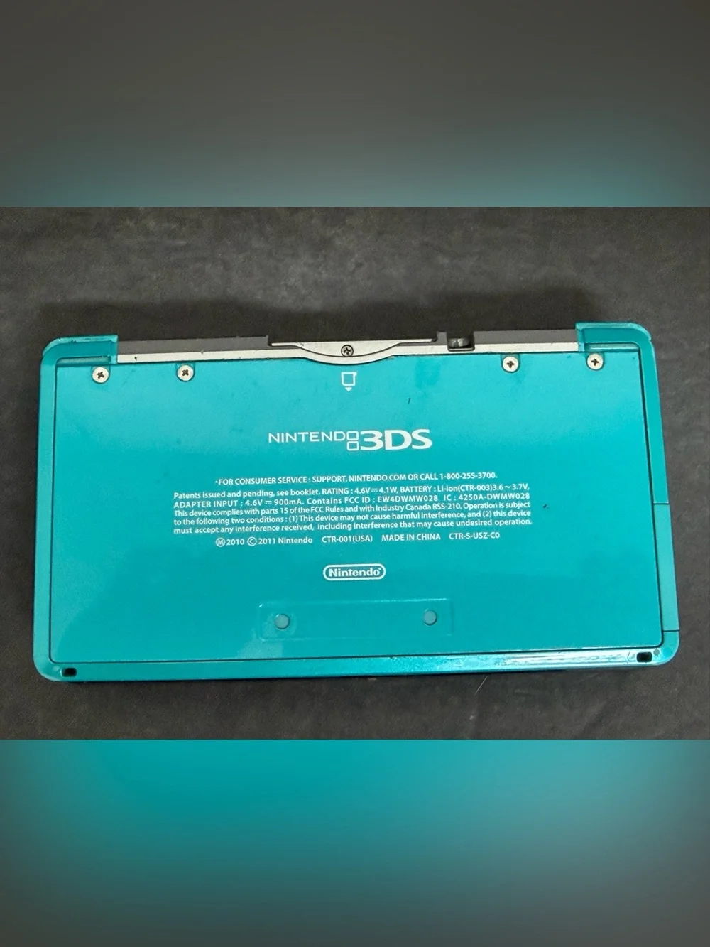 Nintendo 3DS Aqua Blue Handheld Handheld Console System CTR-001 Tested